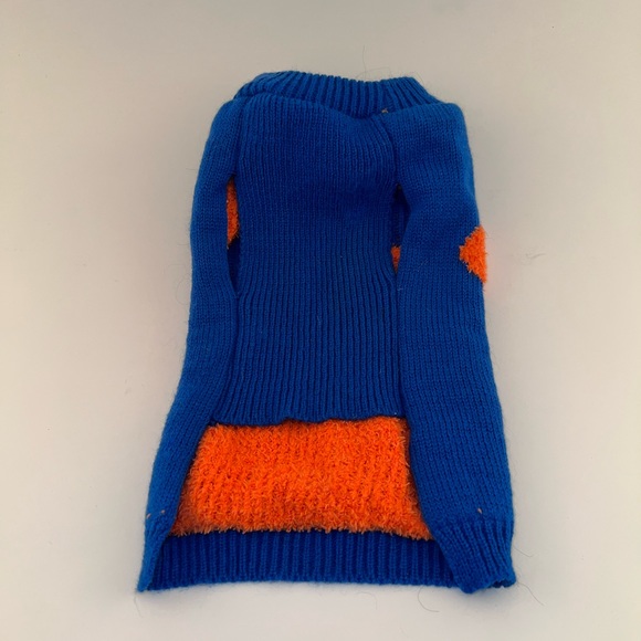 Top Paw Blue Dog Sweaters with Orange Paw Size Medium—2 Available! - Picture 3 of 5